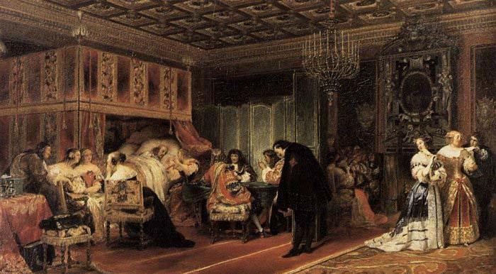 Paul Delaroche Cardinal Mazarin-s Last Sickness oil painting image